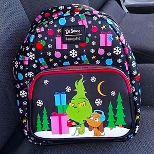 Disney Loungefly Dr Seuss The Grinch Stole Christmas Mini Backpack